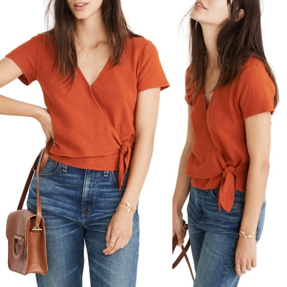 Madewell Tops - Madewell Texture & Thread Wrap Top